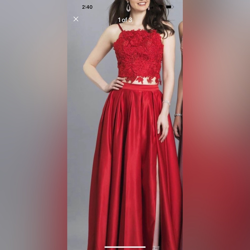 Dave & Johnny 2 piece red dress. Never worn. Size 3/4